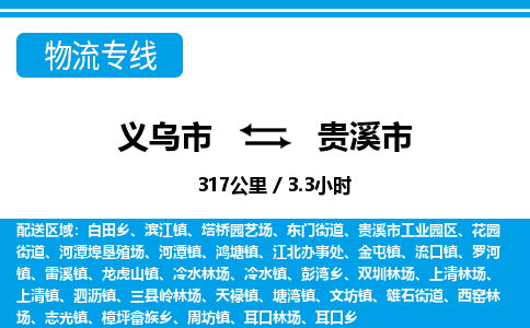 義烏市到貴溪市物流專(zhuān)線(xiàn)-義烏市至貴溪市貨運(yùn)公司